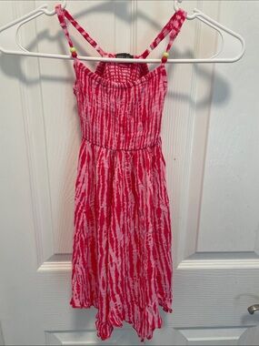 Vince Camuto Girls' Hot Pink Tie-Dye Sundress